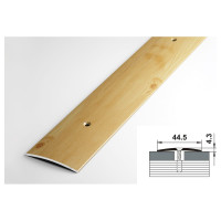 Порог прямой алюминиевый (44.5 мм; 0.9 м; декоративный; сосна) Лука 00000001471