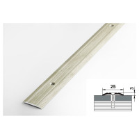 Порог прямой алюминиевый (25 мм; 0.9 м; декоративный; дуб выбеленный) Лука УТ000026025