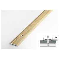 Порог прямой алюминиевый (25 мм; 0.9 м; декоративный; дуб петровский) Лука УТ000026022