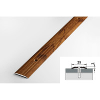 Порог прямой алюминиевый декоративный (25 мм, 1,8 м, Мербау) ЛУКА 00000001344