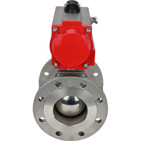 Шаровой кран DN.ru КШФП.316.200 Ду25 Ру40 с пневмоприводом D160-02038