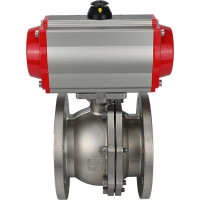 Шаровой кран DN.ru КШФП.316.200 Ду25 Ру40 с пневмоприводом D160-02038