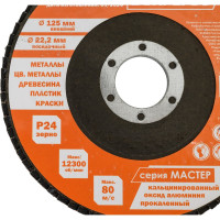 Круг лепестковый торцевой Мастер (10 шт; 125х22.2 мм; P24) BOHRER 51212502