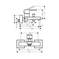 Смеситель для ванны Hansgrohe Vernis Shape 71450000