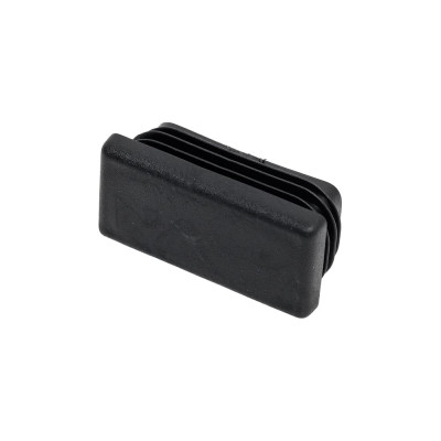 Прямоугольная заглушка для труб НАКРЕПКО (внутренняя; черная; 40х20 мм; 10 шт) 216811