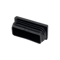Прямоугольная заглушка для труб НАКРЕПКО (внутренняя; черная; 40х20 мм; 10 шт) 216811