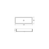 Керамическое корыто HATRIA 120х45 см, белое YN0501