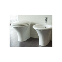 Напольное биде HATRIA SCULTURE 1 отверстие для смесителя, 40х60 см, белое YR4201