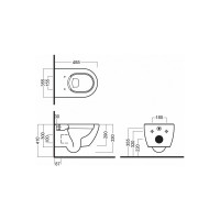 Подвесной безободковый унитаз HATRIA FUSION COMPACT RIMLESS белый Y1XQ01