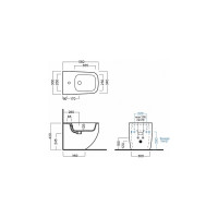 Напольное биде HATRIA NEXT одно отверстие, черный матовый A0Y3AU02