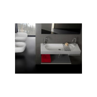 Раковина HATRIA AREA без отверстий для смесителя, 110х35 см, белая Y0W501