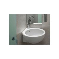 Угловая подвесная раковина HATRIA YOU&ME крепление чаши справа, 1 отверстие для смесителя Y0H701