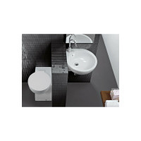 Угловая подвесная раковина HATRIA YOU&ME крепление чаши справа, 1 отверстие для смесителя Y0H701