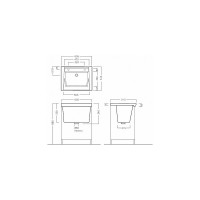 Хозяйственная стиральная раковина HATRIA FIFTY.PL без отверстий для смесителя YXMA01
