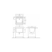 Хозяйственная раковина HATRIA SIXTY.PL без отверстия YXMC01