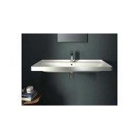 Раковина HATRIA CANALGRANDE 100, 1 отверстие для смесителя, подвесная или встраиваемая Y1EL01