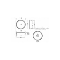 Раковина HATRIA HAPPY HOUR встраиваемая снизу, без отверстий для смесителя, без перелива YXSP01