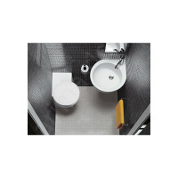 Угловая подвесная раковина HATRIA YOU&ME крепление чаши слева, 1 отверстие для смесителя Y0H601