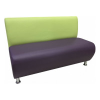 Секция дивана Мягкий офис Классик двухместная салатовая-фиолетовая КЛ601СЛТФЛТ