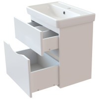 Подвесная тумба Orange TOPLINE Marseille с раковиной, белая TPMS60+RA