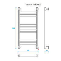 Полотенцесушитель ENERGY Ergo2 P 1050x500, прямой 00-УТ-00935