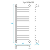 Полотенцесушитель ENERGY Ergo2 1250x500 00-УТ-00933