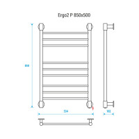 Полотенцесушитель ENERGY Ergo2 P 850x500, прямой 00-УТ-00934