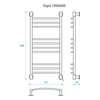 Полотенцесушитель ENERGY Ergo2 1050x500 00-УТ-00932