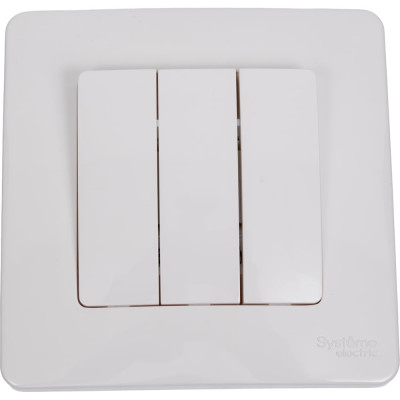 3-клавишный выключатель Systeme Electric Blanca внутренний, Молочный, 10А, 250B SE BLNVS100502