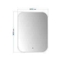 Зеркало Teymi Solli 60x80, LED подсветка, сенсор на взмах T20204IR ЦБ-00259418