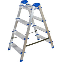 Двусторонняя алюминиевая стремянка РемоКолор 4 ступени 63-0-024
