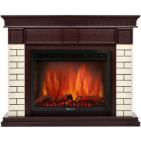 Портал Firelight Bricks 30 камень бежевый, шпон темный дуб НС-1202851