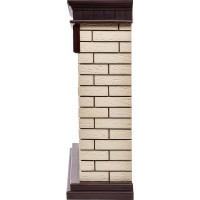 Портал Firelight Bricks 30 камень бежевый, шпон темный дуб НС-1202851