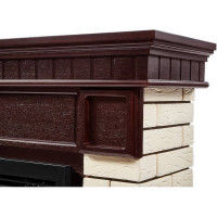 Портал Firelight Bricks 30 камень бежевый, шпон темный дуб НС-1202851