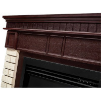 Портал Firelight Bricks 30 камень бежевый, шпон темный дуб НС-1202851