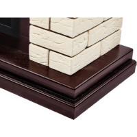 Портал Firelight Bricks 30 камень бежевый, шпон темный дуб НС-1202851