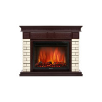 Портал Firelight Bricks 30 камень бежевый, шпон темный дуб НС-1202851