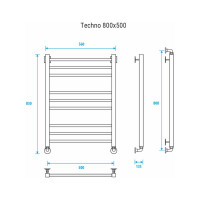 Полотенцесушитель ENERGY Techno 800x500 УТ-УТ-00972