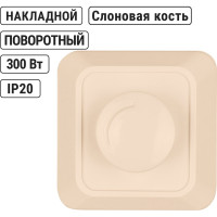 Светорегулятор TDM ELECTRIC поворотный RL 300Вт IP20 сл. кость Ладога SQ1801-0209
