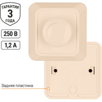 Светорегулятор TDM ELECTRIC поворотный RL 300Вт IP20 сл. кость Ладога SQ1801-0209