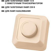 Светорегулятор TDM ELECTRIC поворотный RL 300Вт IP20 сл. кость Ладога SQ1801-0209