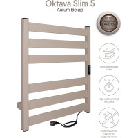 Полотенцесушитель INDIGO Oktava Slim 5 electro 60/50 таймер, скрытый монтаж, универсальное подключение R/L LСLOKS5E60-50ABERt