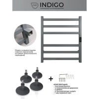 Полотенцесушитель INDIGO Oktava Slim 3 electro 60/50 таймер, скрытый монтаж, универсальное подключение R/L LСLOKS3E60-50MGRt