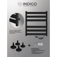 Полотенцесушитель INDIGO Oktava Slim 5 (electro) 60/50 таймер, скрытый монтаж, универсальное подключение R/L LСLOKS5E60-50BRRt