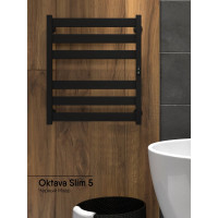 Полотенцесушитель INDIGO Oktava Slim 5 (electro) 60/50 таймер, скрытый монтаж, универсальное подключение R/L LСLOKS5E60-50BRRt