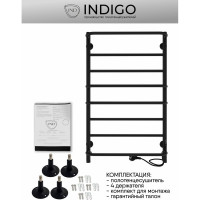 Полотенцесушитель INDIGO Europe Lux без полки electro 80/50 таймер, скрытый монтаж, универсальное подключение R/L LELLE80-50BRRt