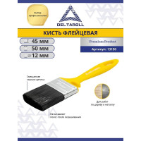 Флейцевая кисть DeltaRoll смешанная черная щетина, 50x12 мм, 13150