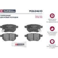 Тормозные колодки дисковые задние Toyota Auris I 06-, Corolla X E150, XI E180 06-, Prius MARSHALL M2624610