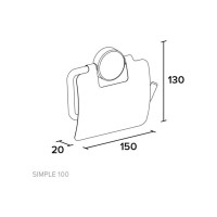 Держатель для туалетной бумаги KOIN с крышкой SIMPLE100 SI100
