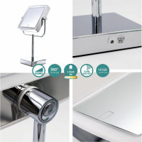 Настольное косметическое зеркало RIDDER Snow White 1х/5х-увеличение, LED сенсор, хром О3210500